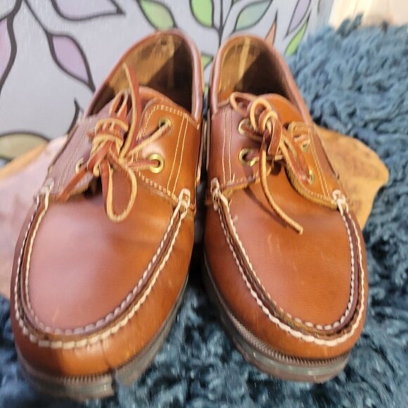 Dexter Vintage Men's Leather Boat Shoes Size 8M - Picture 3 of 11